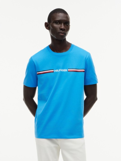 Мужские футболки Tommy Hilfiger Hilfiger Signature Stripe Logo T-Shirt