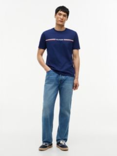 Hilfiger Signature Stripe Logo T-Shirt — Navy 2
