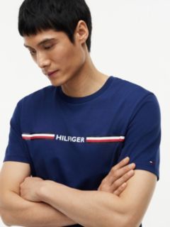 Hilfiger Signature Stripe Logo T-Shirt — Navy 3