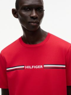 Hilfiger Signature Stripe Logo T-Shirt — Primary Red 3