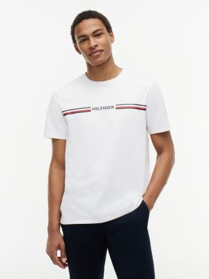 Hilfiger Signature Stripe Logo T-Shirt, Optic White