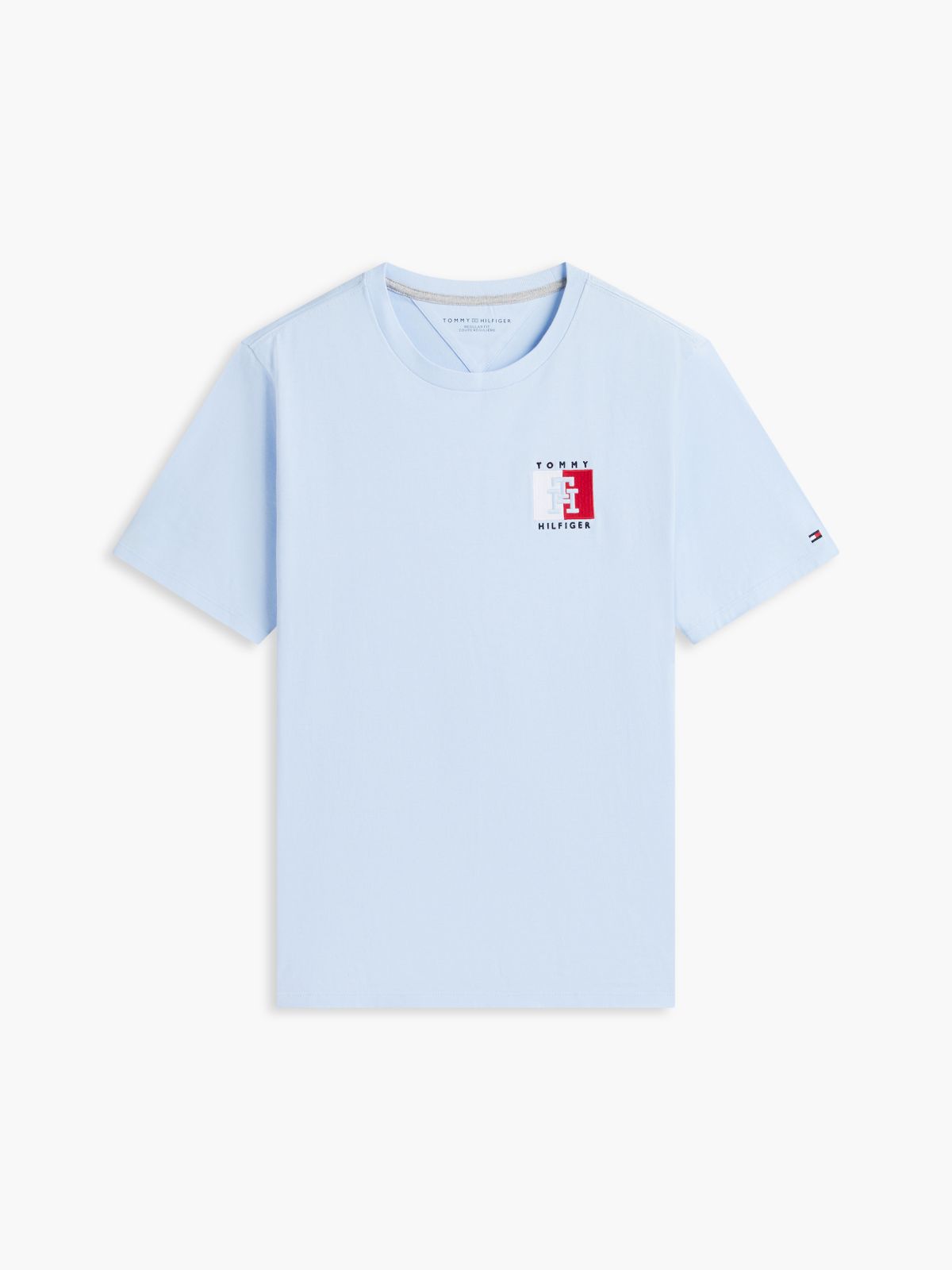 Two-Tone Flag Logo T-Shirt — Sweet Blue