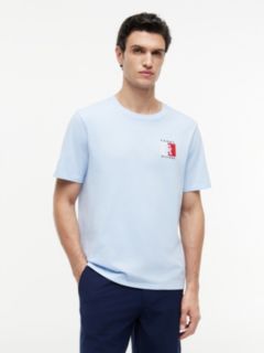Two-Tone Flag Logo T-Shirt — Sweet Blue 1