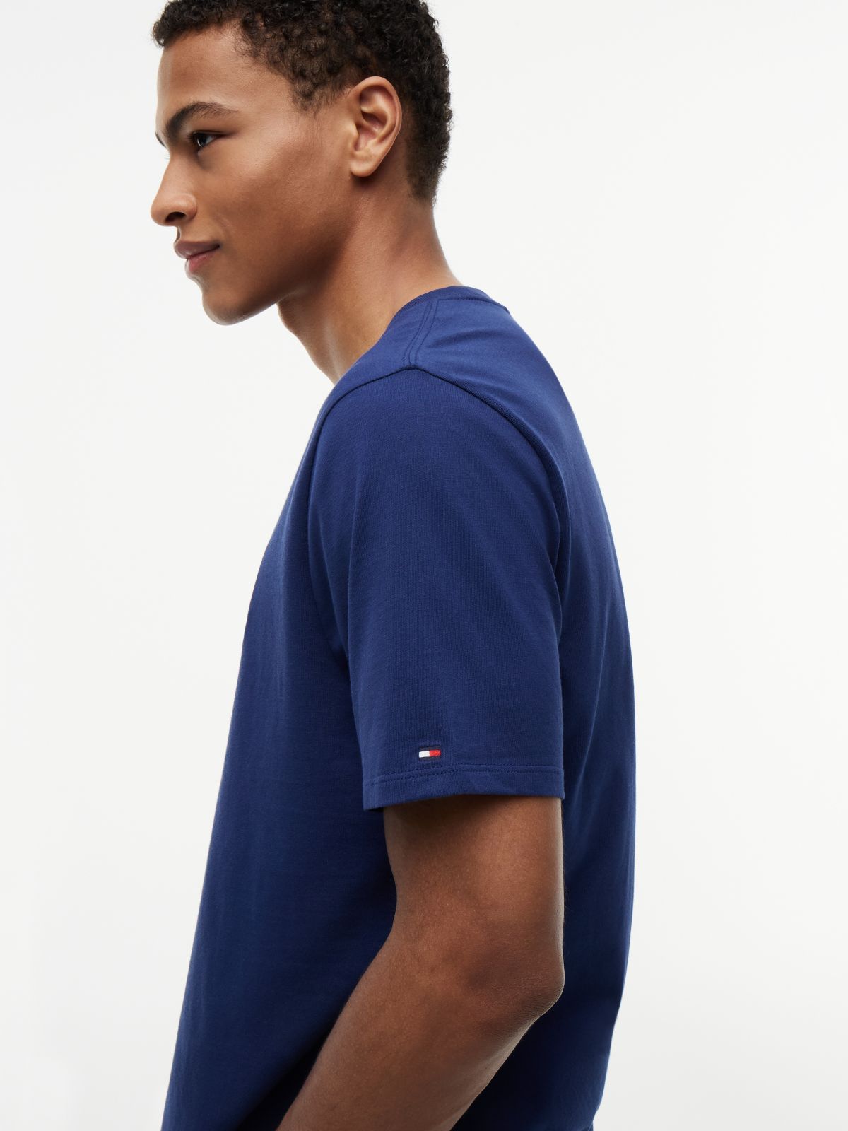 Two-Tone Flag Logo T-Shirt — Navy