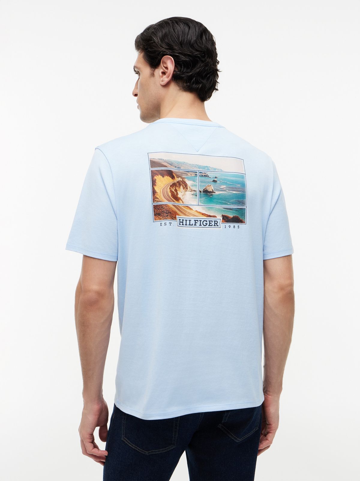 Coastline Graphic T-Shirt — Sweet Blue