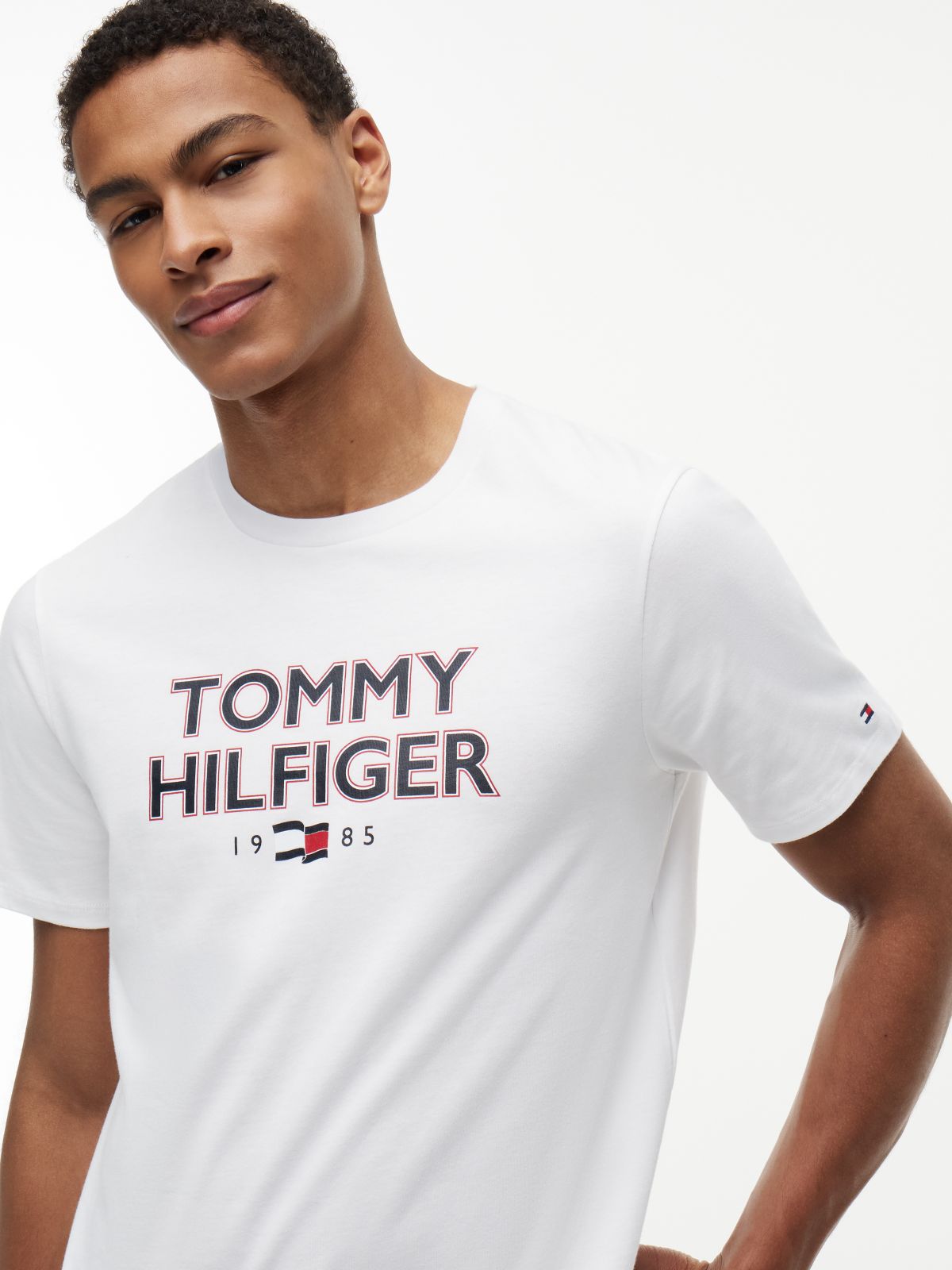 Bold Tommy 1985 Logo T-Shirt — Optic White