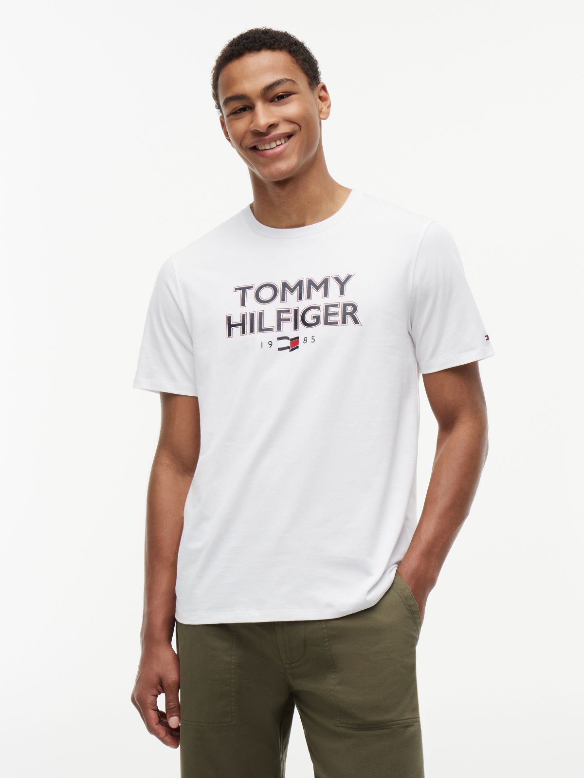 Bold Tommy 1985 Logo T-Shirt — Optic White