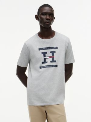 H-Logo T-Shirt, Grey Heather
