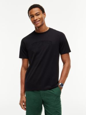 Embroidered Arch Logo T-Shirt, Black