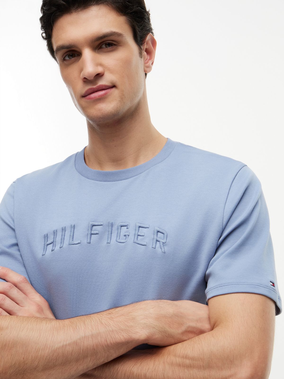 Embroidered Arch Logo T-Shirt — Brisk Blue