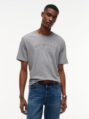 Embroidered Arch Logo T-Shirt, B25 Grey Heather