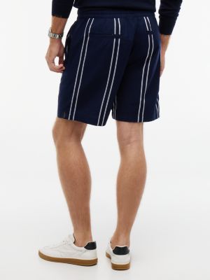 Мужские шорты Tommy Hilfiger Regular Fit 7" Striped Dobby Short, цвет: Карбоновый тёмно-синий — фото 4