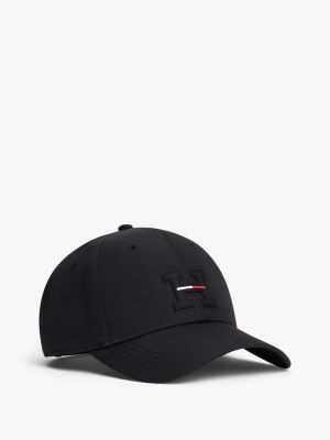 H Patch Sport Baseball Cap, Deep Black