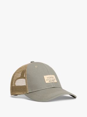 Hilfiger Logo Patch Trucker Cap, Desert Olive