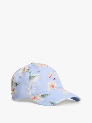 Floral Print Baseball Cap, Sweet Blue Multi
