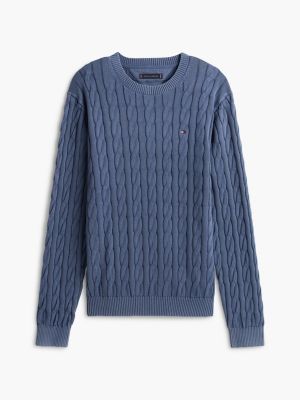 Мужские свитеры Tommy Hilfiger Garment-Dyed Cable Knit Sweater — фото 5
