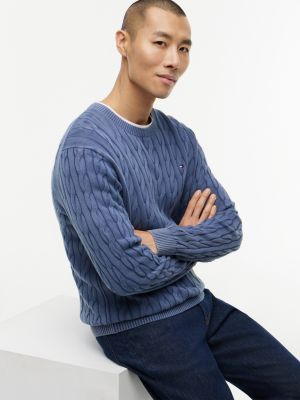 Мужские свитеры Tommy Hilfiger Garment-Dyed Cable Knit Sweater — фото 3