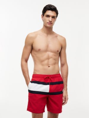 Flag Logo 7" Swim Trunk, Primary Red