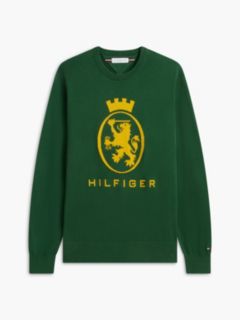 Crest Logo Crewneck Sweater — Deep Evergreen 5