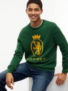 Crest Logo Crewneck Sweater — Deep Evergreen 3