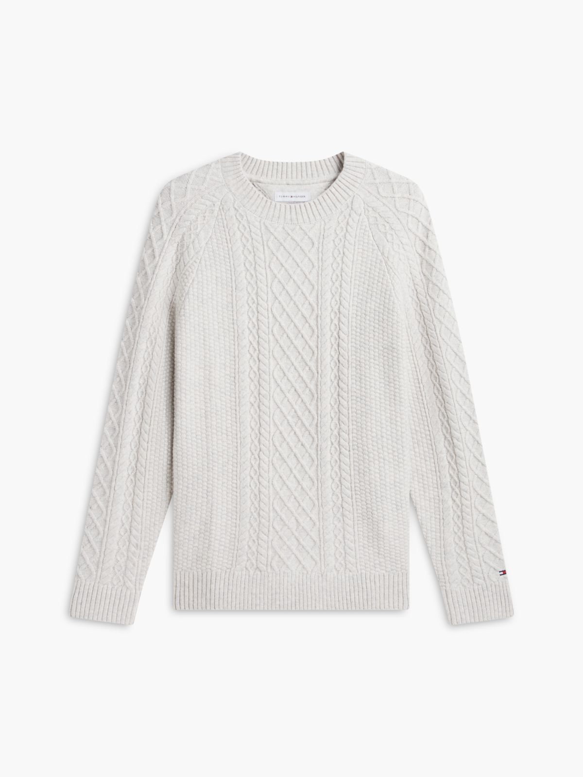 Fisherman Cable Knit Sweater — Beige