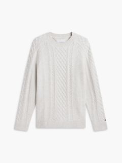 Fisherman Cable Knit Sweater — Beige 5