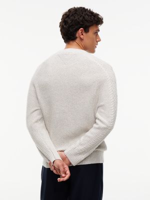 Мужской свитер Tommy Hilfiger Fisherman Cable Knit, цвет: Бежевый — фото 4