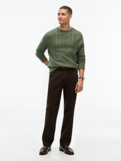 Fisherman Cable Knit Sweater — Forest Green 2