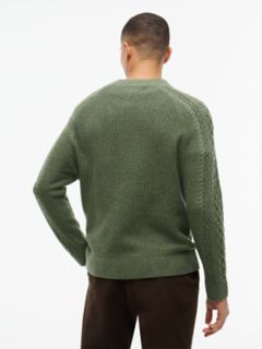 Fisherman Cable Knit Sweater — Forest Green 4