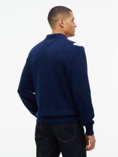 Argyle Sweater Polo — Carbon Navy 4