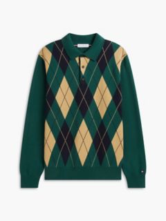 Argyle Sweater Polo — Ornamental Green 5