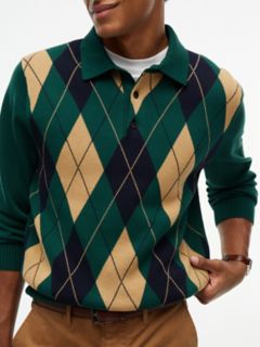 Argyle Sweater Polo — Ornamental Green 3