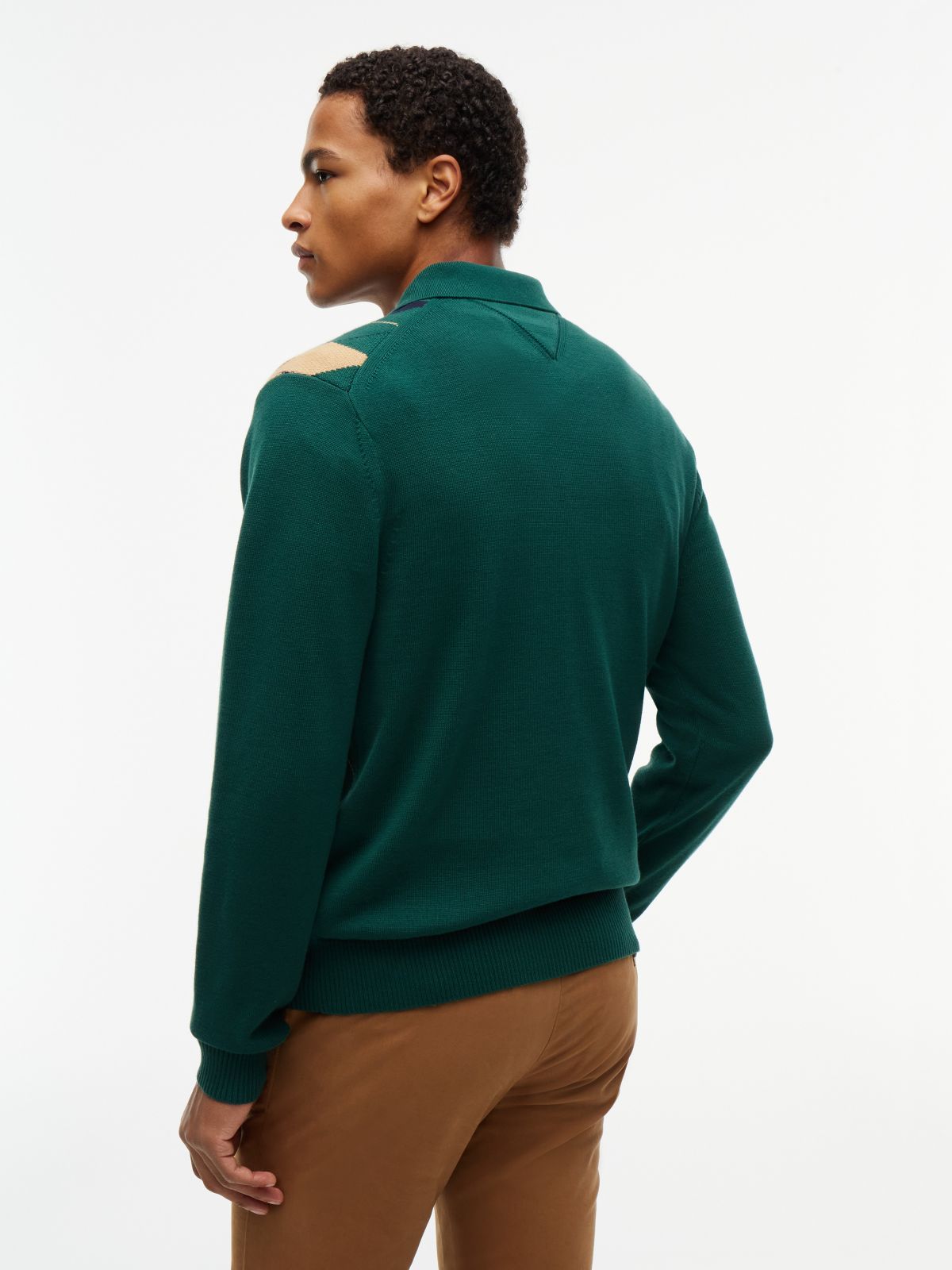 Argyle Sweater Polo — Ornamental Green
