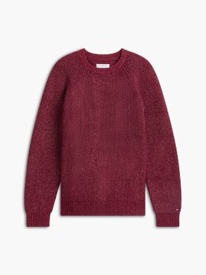 Мужской свитер Tommy Hilfiger Relaxed Donegal Shaker Knit, цвет: Бордовый — фото 5