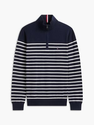 Striped Quarter-Zip Sweater | Tommy Hilfiger
