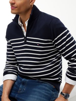 Striped Quarter-Zip Sweater | Tommy Hilfiger