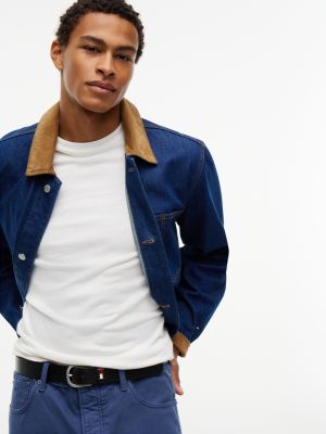 Мужская куртка Tommy Hilfiger Corduroy Trim Denim Chore, цвет: Тёмная варка — фото 3