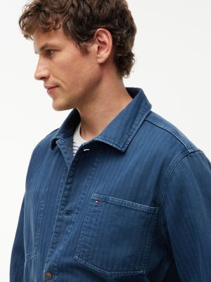 Мужские куртки Tommy Hilfiger Garment-Dyed Herringbone Chore Jacket — фото 3