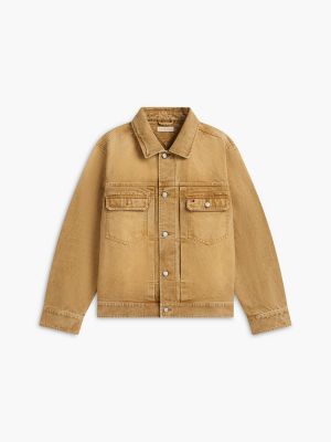 Мужская куртка Tommy Hilfiger Garment-Dyed Denim Jacket, цвет: Потёртый коричневый — фото 6