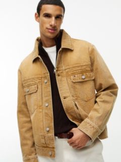 Garment-Dyed Denim Jacket — Washed Brown 3