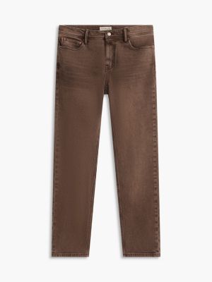 Мужские джинсы Tommy Hilfiger Garment-Dyed Slim Jean, цвет: Коричневый — фото 7