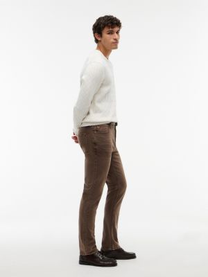 Мужские джинсы Tommy Hilfiger Garment-Dyed Slim Jean, цвет: Коричневый — фото 3