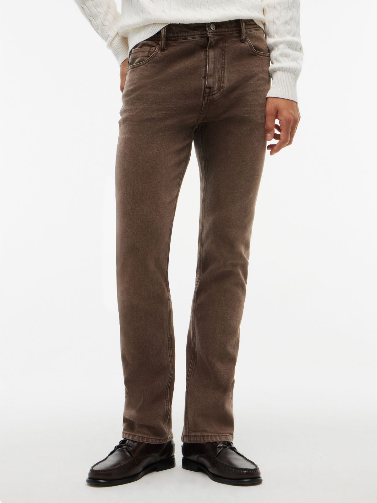 Garment-Dyed Slim Jean — Legacy Brown