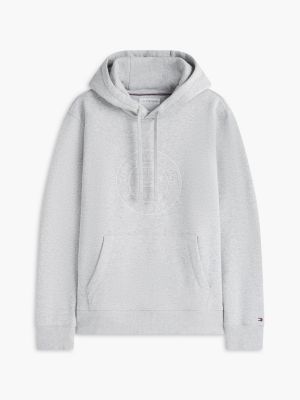 Мужское худи Tommy Hilfiger Embroidered Circle Logo, цвет: Серый — фото 5