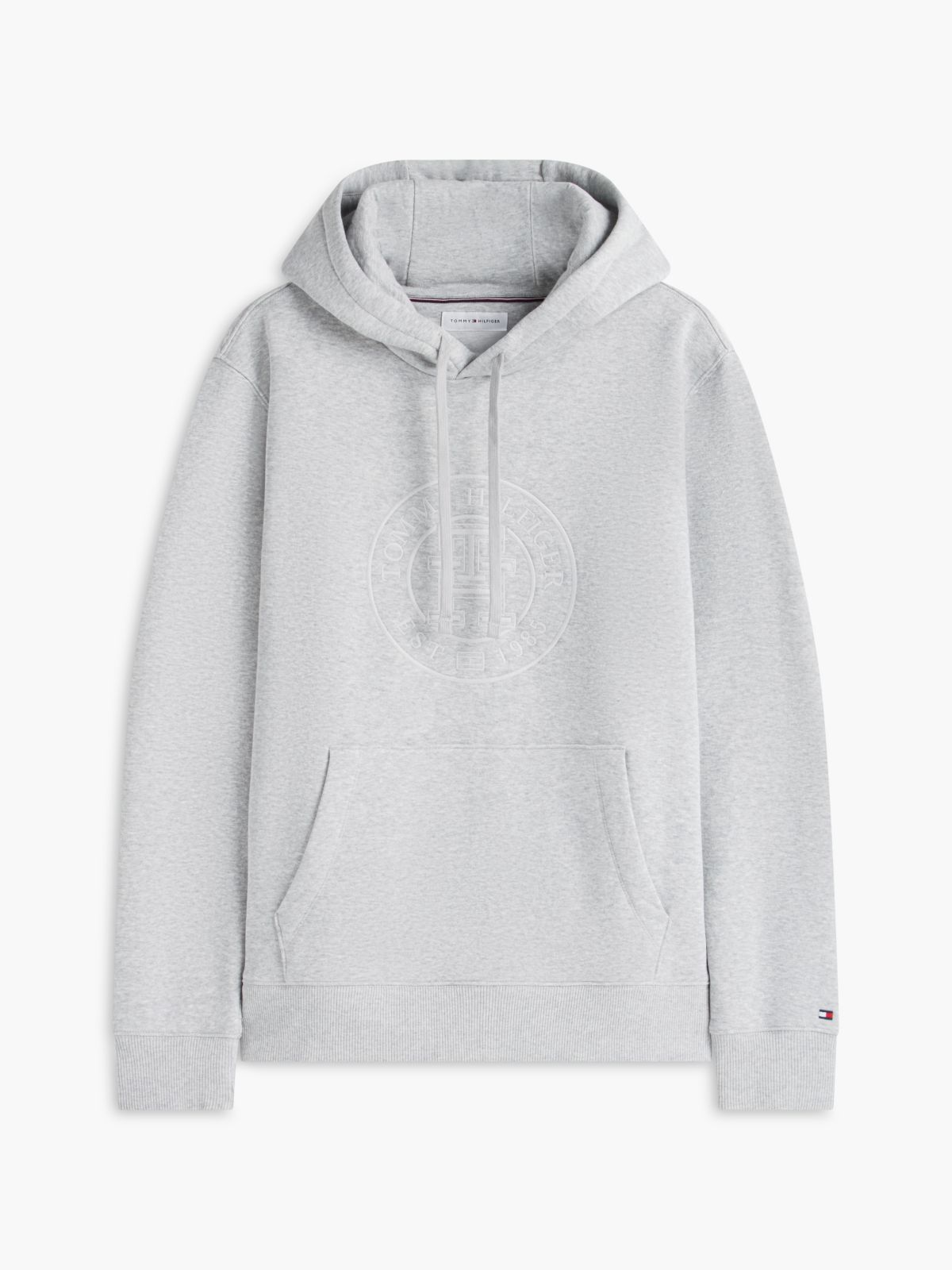 Embroidered Circle Logo Hoodie — Grey