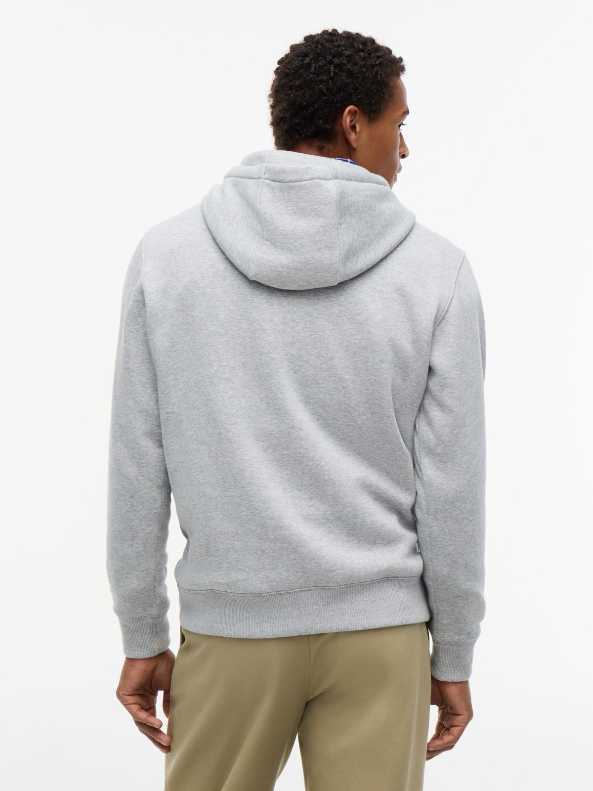 Embroidered Circle Logo Hoodie — Grey