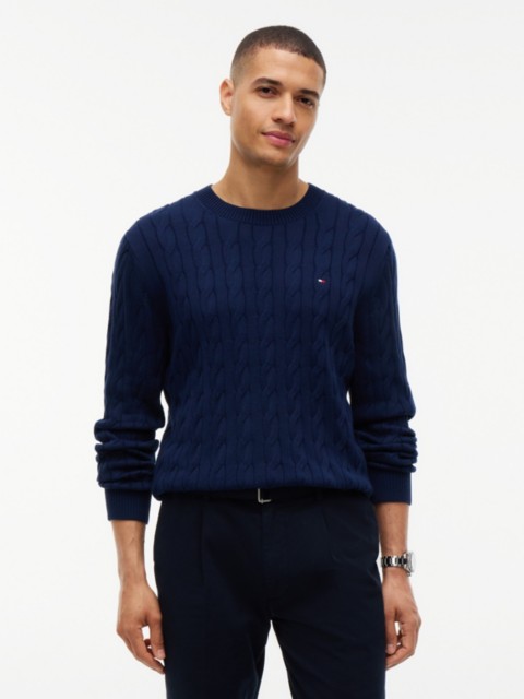 Мужские свитеры Tommy Hilfiger Cable Knit Crewneck Sweater