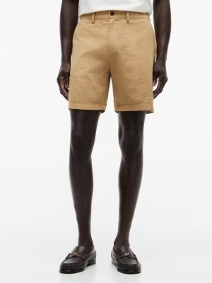 Regular Fit 7" Seersucker Short, Classic Khaki