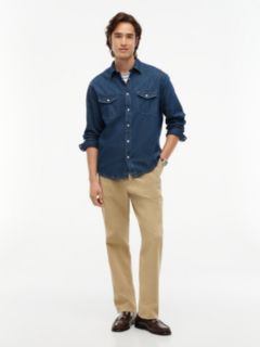 Regular Fit Denim Western Shirt — Dark Denim 2