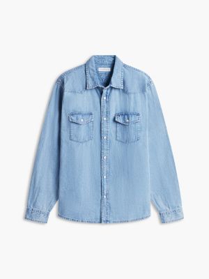 Мужские рубашки Tommy Hilfiger Regular Fit Denim Western Shirt — фото 3
